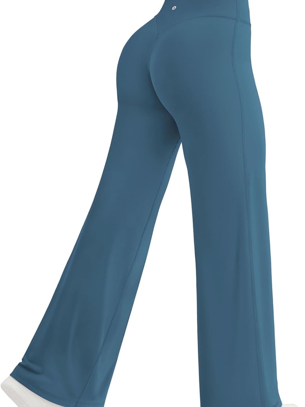 High-Waist Wide-Leg Active Pants in Teal Blue